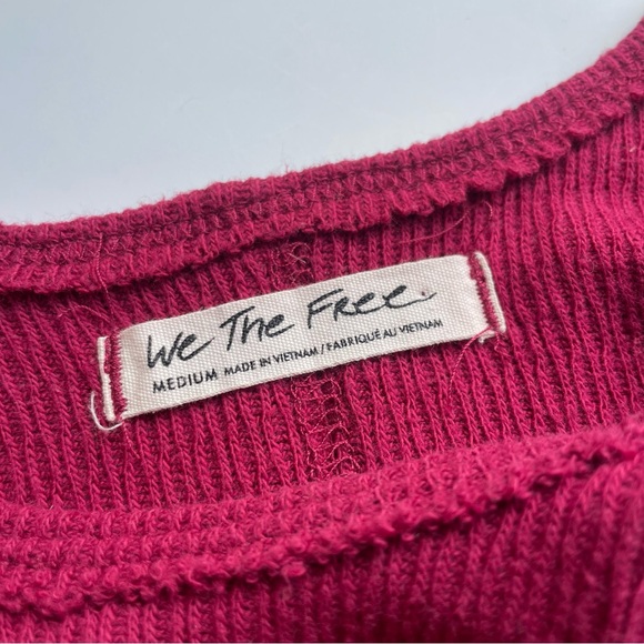 Free People We The Free Maroon Oversized Tank Top Women’s Size Medium - Picture 8 of 11